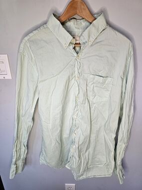 American Eagle Outfitters Seriously Soft Mint Green Long Sleeve Button Down XL